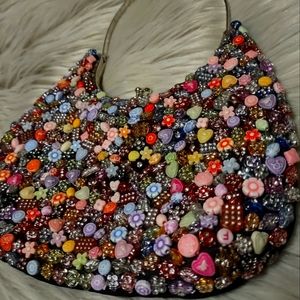 Sparkly bead candy purse clutch